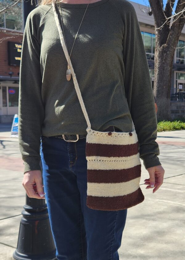 Brown Knitting Purse